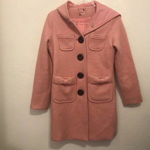 Mayuki hooded pink coat.